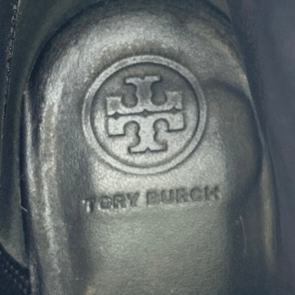 Tory Burch Brooke Womens Black Leather Block Heel Round Toe Zip Ankle Boots 8.5M - Picture 7 of 8